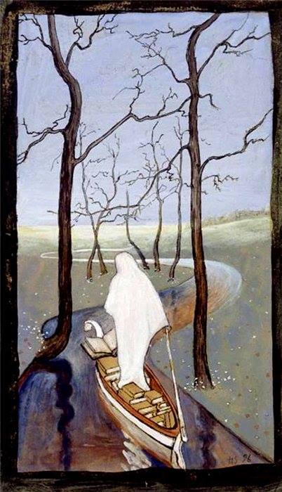 On the Stream of Life, painting by Hugo Simberg