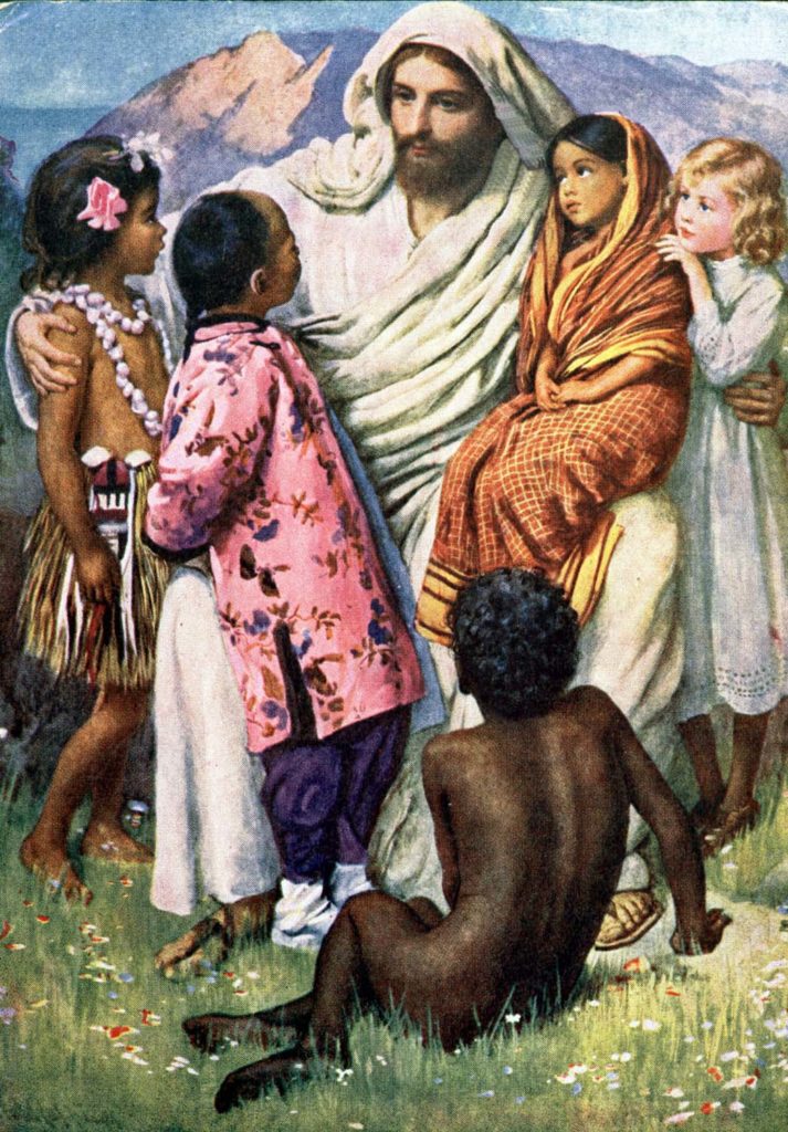 Jesus comforting the children