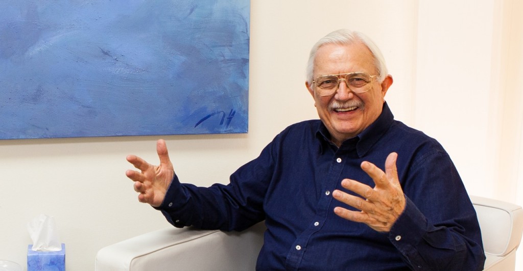 Jungian Analyst Dr. Bud Harris in his office in Asheville, NC