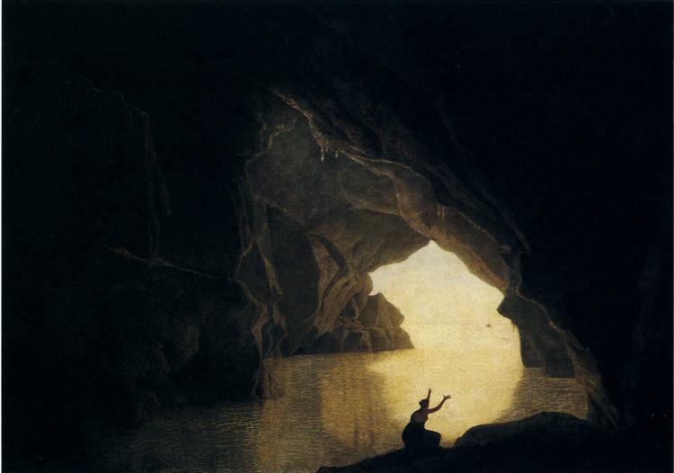 A Grotto in the Gulf of Salernum, with the figure of Julia, banished from Rome, Joseph Wright
